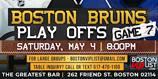 Game 7 Watch Party: Bruins vs. Leafs primary image