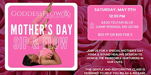 Mother's Day Sip & Flow primary image