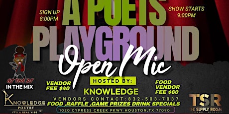 A poets playground open mic
