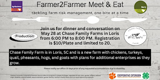 Imagem principal do evento Horry Farmer2Farmer Meet&Eat