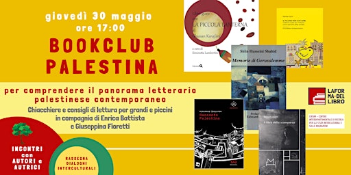 Imagem principal do evento BOOKCLUB PALESTINA  in compagnia di Enrica Battista e Giuseppina Fioretti