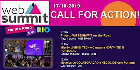 Imagem principal do evento WEBSUMMIT ON THE ROAD - STAGE RIO - CALL FOR ACTION