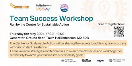 Imagem principal do evento Team Success Workshop with the Centre for Sustainable Action
