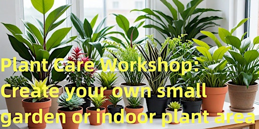 Imagem principal do evento Plant Care Workshop: Create your own small garden or indoor plant area