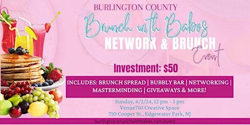 Imagem principal do evento Burlington County Brunch with Babes - Brunch