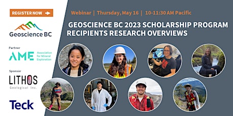 Geoscience BC 2023 Scholarship Program Recipients Research Overviews