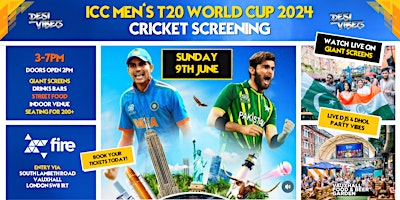 INDIA VS PAKISTAN CRICKET SCREENING - ICC T20 MEN'S WORLD CUP primary image