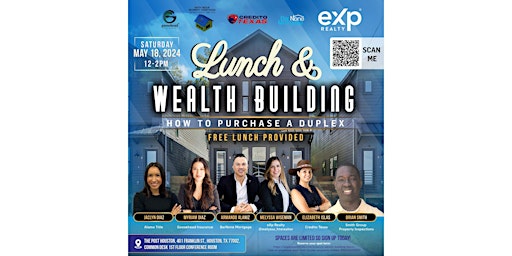 Image principale de Lunch & Wealth Building: Learn how to purchase your first duplex property