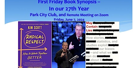 First Friday Book Synopsis, June 7, 2024