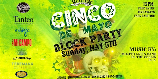 Imagen principal de Cinco De Mayo Block Party at Tatts & Tacos Beer Garden