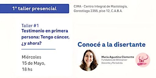Imagem principal de CIMA PRESENTA - Taller: Tengo cáncer, ¿y ahora?
