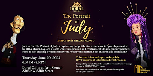 Imagem principal do evento The Portrait of Judy - Puppet Theater Show