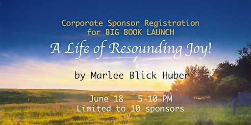 Hauptbild für Book Launch for A Life of Resounding Joy. Corporate Sponsor Registration