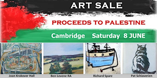 Image principale de Art Sale Cambridge Sat 8 June for Medical Aid for Palestinians