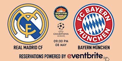 Imagem principal de Real Madrid v Bayern München | Champions League - Sports Pub Malasaña
