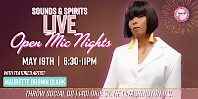 Imagem principal do evento May LIVE BAND OPEN MIC NIGHT with Maurette Brown Clark @ THRōW Social DC!