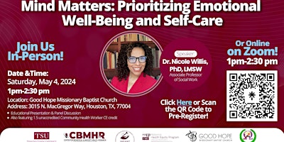 Mind Matters: Prioritizing Emotional Well-Being and Self-Care primary image
