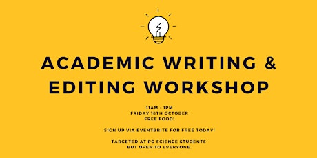 Academic Writing & Editing Workshop primary image