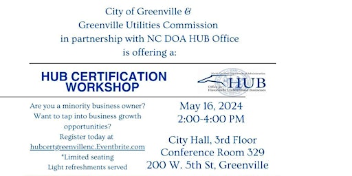 HUB Certification Workshop primary image