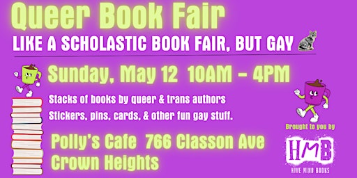 Imagen principal de Queer Book Fair at Polly's Cafe