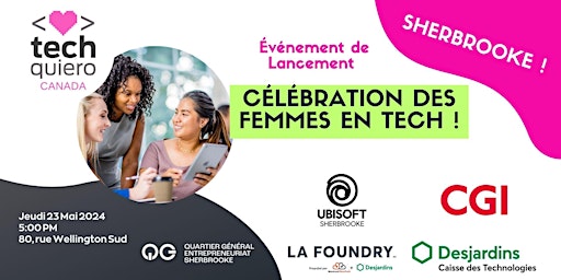 Imagem principal do evento Tech Quiero Sherbrooke- Célébration des Femmes en Tech!