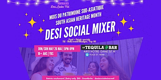 Imagem principal do evento Desi Social Mixer MTL - South Asian Heritage Month Canada