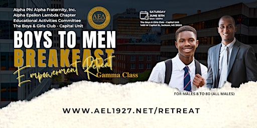 Imagem principal do evento Boys To Men Breakfast Empowerment Retreat - Gamma Class