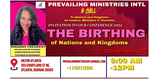 Imagem principal do evento THE BIRTHING OF THE NATIONS & KINGDOMS