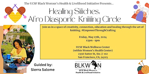 Imagem principal do evento Healing Stitches: Afro Diasporic Knitting Circle Experience