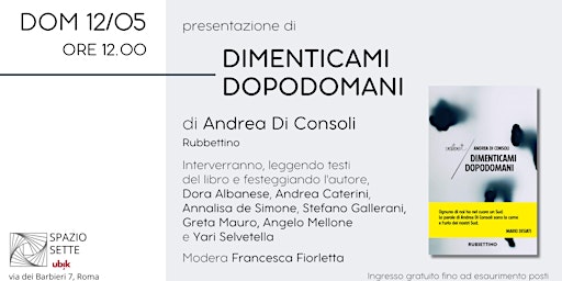 Hauptbild für Presentazione di "Dimenticami dopodomani"