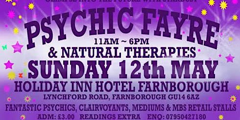 Imagem principal do evento Psychic & Natural Therapy Fayre in Farnborough