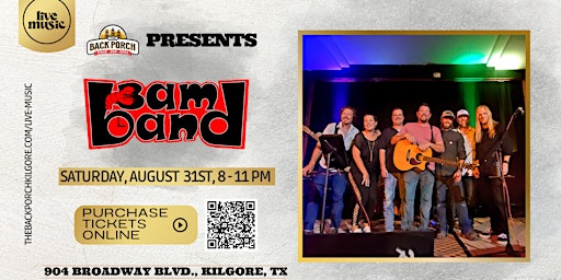 Gladewater native 3 AM Band performs LIVE at The Back Porch! primary image