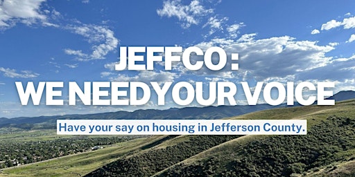 Jeffco Housing Voices: Resident Community Forum  (West Foothills) primary image