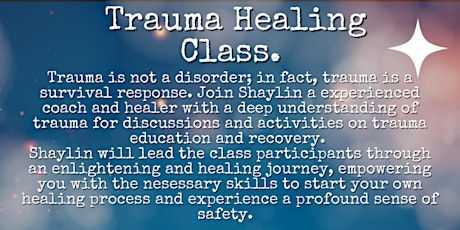 Trauma healing Class