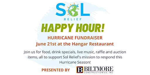 Imagem principal do evento Sol Relief Happy Hour Fundraiser