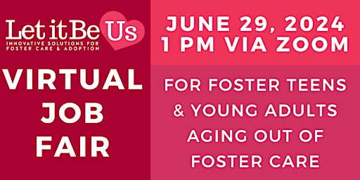 Virtual Job Fair for Foster Teens and Young Adults primary image