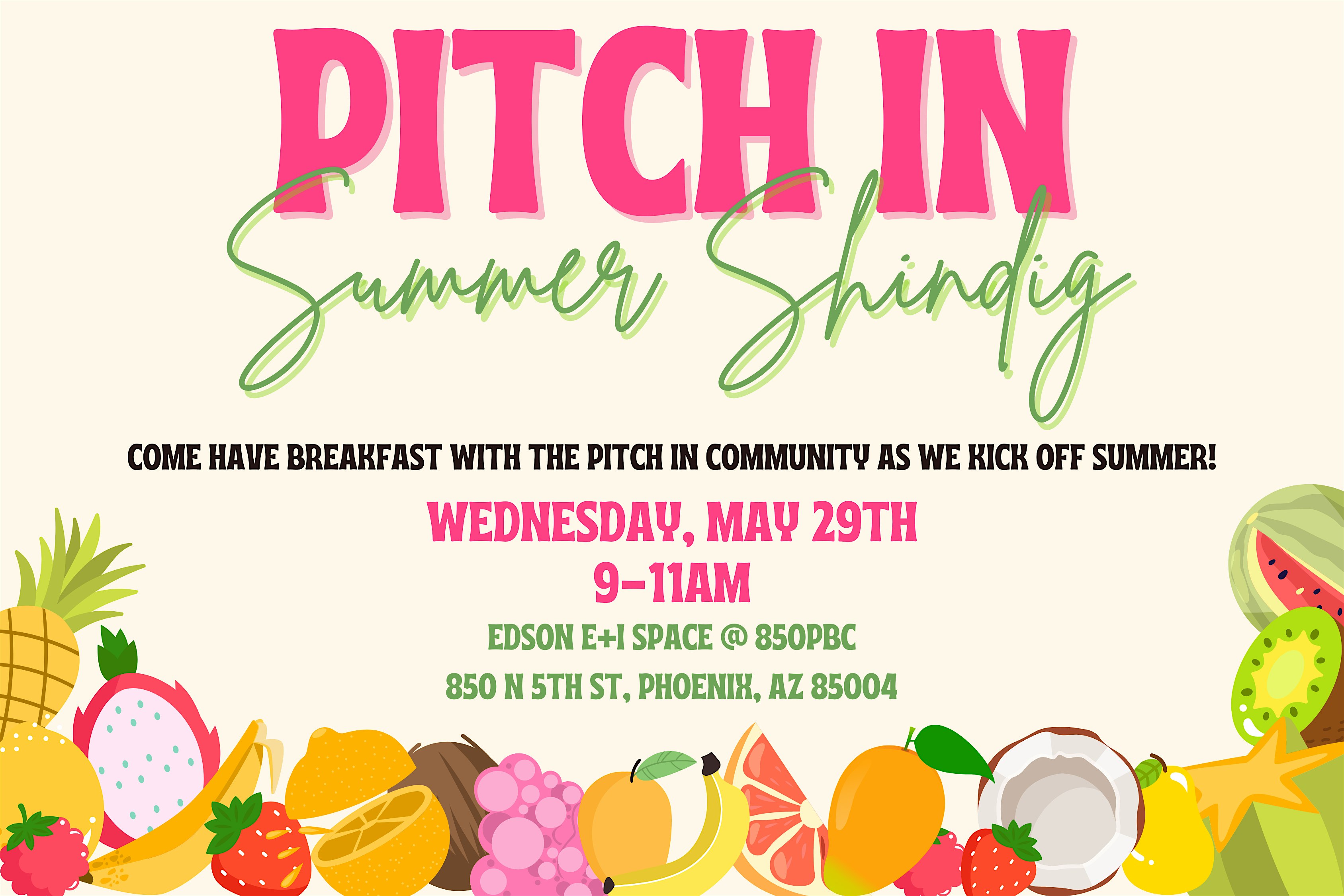 Pitch In- Summer Shindig