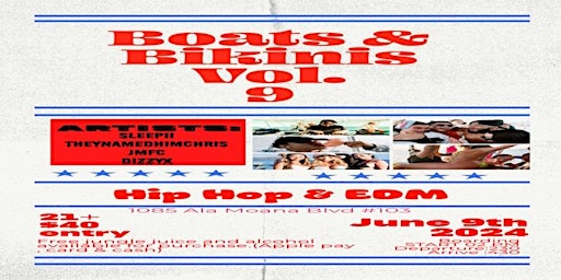OBC X THE VIBES HI PRESENTS: BOATS AND BIKINIS VOL. 9 primary image