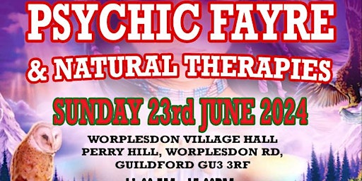 Imagem principal do evento Psychic Fayre & Natural Therapies in Guildford