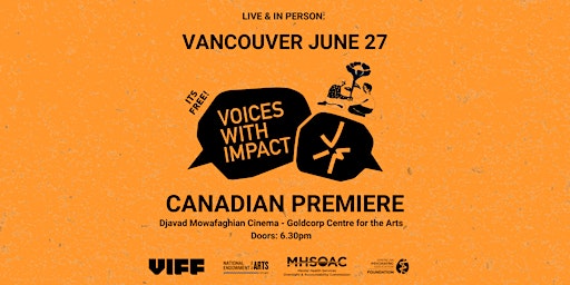 Immagine principale di Voices With Impact 2024: Mental Health Film Premiere (In-person Vancouver) 
