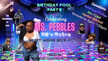 Hauptbild für Ms. Pebbles Birthday Pool Party- Early Bird Special