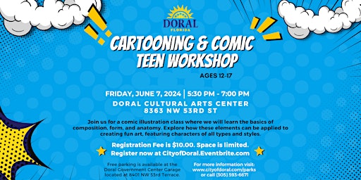 Imagem principal de Cartooning & Comic Teen Workshop
