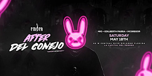 After Del Conejo: The Ultimate Concert After Party | Saturday, May 18th  primärbild