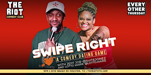 Imagem principal de The Riot presents Swipe Right Comedy Dating Gameshow!