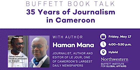 35 Years of Journalism in Cameroon: Buffett Book Talk with Haman Mana