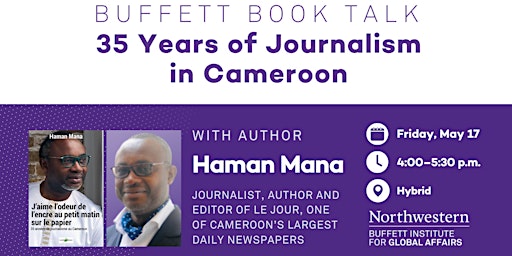 Immagine principale di 35 Years of Journalism in Cameroon: Buffett Book Talk with Haman Mana 