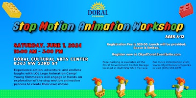 Imagem principal do evento Stop Motion Animation Workshop Ages 8-12