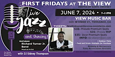 Imagen principal de First Fridays at the View-Live Jazz & Dancing