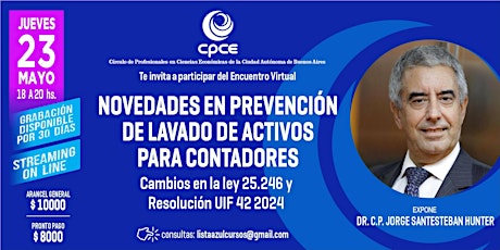Hauptbild für Novedades en Prevención de lavado de activos para Contadores