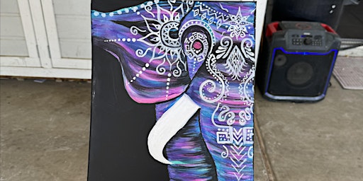 Sip and Paint Boho Elephant  primärbild